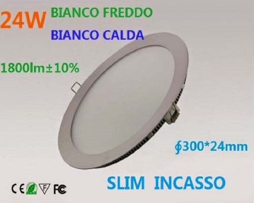 FARETTO DA INCASSO A LED BIANCO FREDDO E BIANCO CALDA 25 W WATT ULTRA SOTTILE  Trade Shop italia - Napoli, Commerciovirtuoso.it