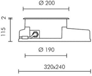 Faretto da incasso carrabile LED Simes Compact Tonda 200mm