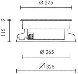 Faretto da incasso carrabile LED Simes Compact Tonda 275mm