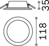 Faretto-Da-Incasso-Moderno-Groove-Alluminio-Bianco-Led-10W-3000K-D11,8Cm