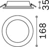 Faretto-Da-Incasso-Moderno-Groove-Alluminio-Bianco-Led-20W-3000K-D16,8Cm