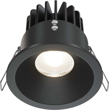 Faretto-Da-Incasso-Moderno-Zoom-Alluminio-Tondo-Nero-Led