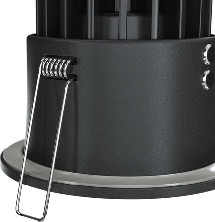 Faretto-Da-Incasso-Moderno-Zoom-Alluminio-Tondo-Nero-Led