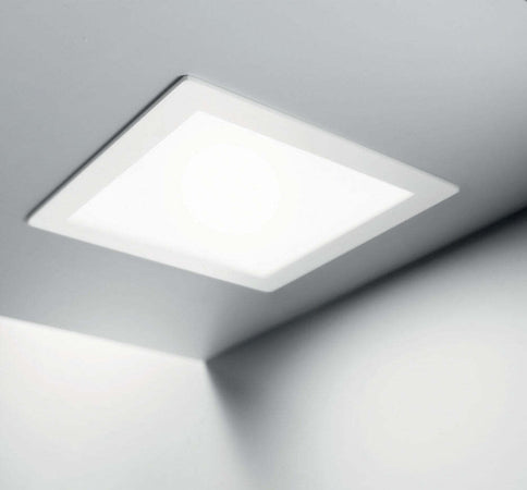 Faretto-Da-Incasso-Quadrato-Moderno-Groove-Alluminio-Bianco-Led-10W-3000K