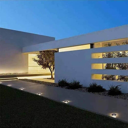 Faretto-Da-Terra-Calpestabile-1-Watt-Led-Luce-Calda-Segnapassi-Carrabile-Esterno