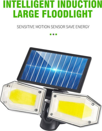 Faretto Doppio A Parete Con Pannello Solare Sensore Movimento Pir E Crepuscolare Faretti da esterno Trade Shop italia - Napoli, Commerciovirtuoso.it
