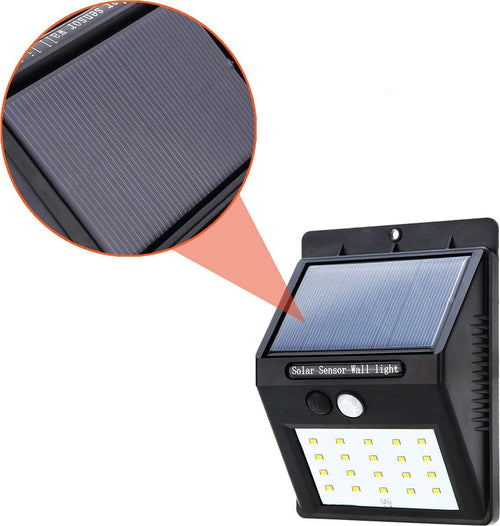 FARETTO FARO 20 LED CON PANNELLO SOLARE SENSORE DI MOVIMENTO E CREPUSCOLARE Illuminazione/Illuminazione per esterni/Proiettori Trade Shop italia - Napoli, Commerciovirtuoso.it