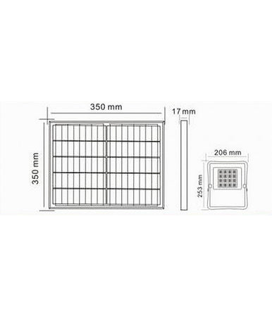 Faretto Faro Led Solare 200w Telecomando Ip65 Luce Bianca Fredda 6500k S01f-200w