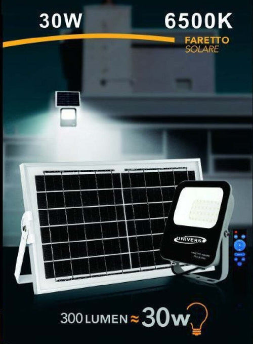 Faretto Faro Led Solare 30w Con Telecomando Ip65 Luce Bianco Fredda 6500k Fso30w Articoli da Giardino > Illuminazione da esterno > Faretti da esterno Trade Shop italia - Napoli, Commerciovirtuoso.it