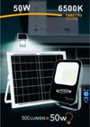 Faretto-Faro-Led-Solare-50watt-Telecomando-Ip65-Luce-Bianco-Fredda-6500k-Fso-50w