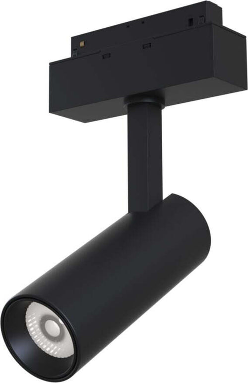 Faretto-Focus-Led-Per-Binario-Moderno-Alluminio-Nero-Luce-Calda-10W