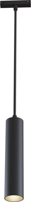 Faretto-Focus-Led-Per-Binario-Moderno-Alluminio-Nero-Luce-Calda-12W