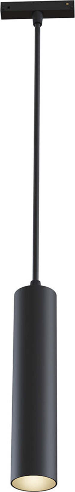 Faretto-Focus-Led-Per-Binario-Moderno-Alluminio-Nero-Luce-Calda-12W