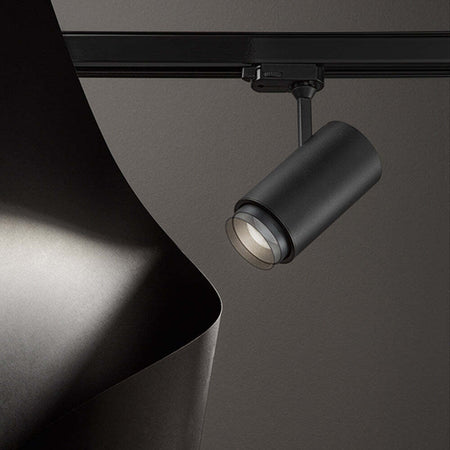 Faretto-In-Alluminio-Tondo-A-Led-Per-Sistema-In-Binario-Nero-Luce-Naturale-20W