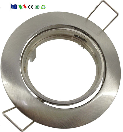 FARETTO INCASSO 5W LAMPADINA LED GU10 60 SMD 220V ORIENTABILE ACCIAIO E BIANCO  Trade Shop italia - Napoli, Commerciovirtuoso.it