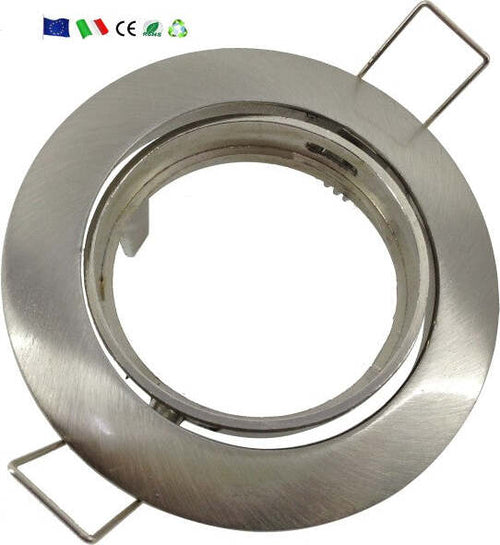 Faretto-Incasso-5w-Lampadina-Led-Gu10-60-Smd-220v-Orientabile-Acciaio-E-Bianco