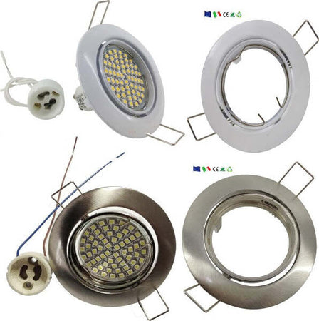 Faretto Incasso 5w Lampadina Led Gu10 60 Smd 220v Orientabile Acciaio E Bianco Illuminazione/Illuminazione per interni/Lampadari lampade a sospensione e plafoniere/Lampade a sospensione Trade Shop italia - Napoli, Commerciovirtuoso.it
