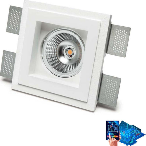 Faretto-incasso-9010-Belfiore-GLINDA-4045C-3006-LED-6.5W-SISTEMA-WIRELESS-gesso-cartongesso