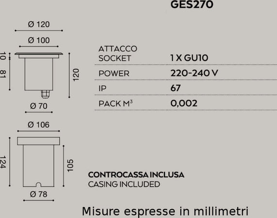 Faretto-incasso-acciaio-Gea-led-EGOI-GES270-LED-IP67-spot-terra-tondo-calpestabile-esterno-GU10