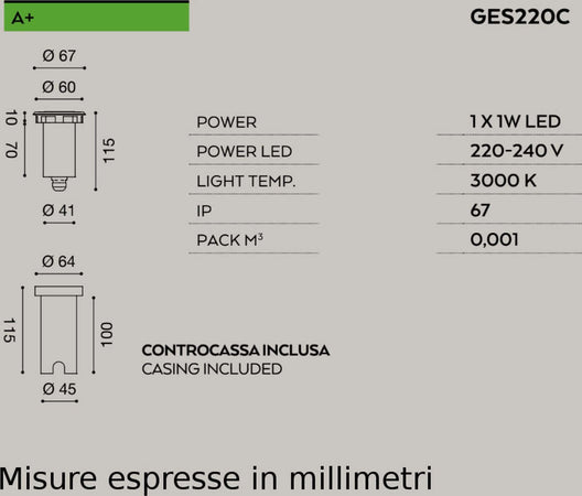 Faretto-incasso-acciaio-Gea-Led-SHALLY-IP67-MODULO-LED-1W-incasso-terra-tondo-calpestabile-esterno