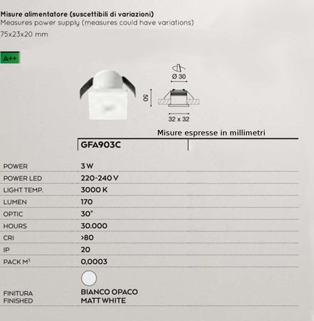 Faretto-incasso-alluminio-Gea-Led-GLAM-GFA903C-LED-IP20-bianco-spot-moderno