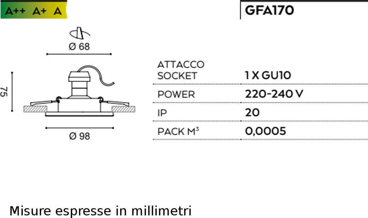 Faretto-incasso-alluminio-Gea-Led-VENUS-GFA170-LED-spot-tondo-bianco-opaco-moderno-GU10