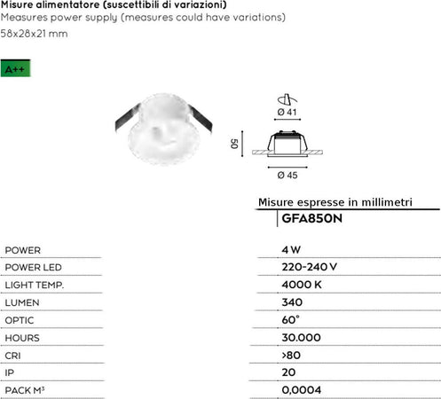 Faretto-incasso-alluminio-vetro-Gea-Led-GAIA-GFA850N-LED-spot-tondo