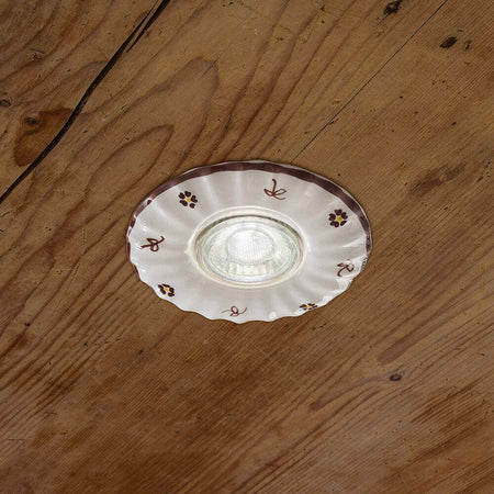 Faretto-Incasso-Classico-Pescara-Ceramica-Bianco-Decorato-Filo-Blu-1-Luce-Gu10