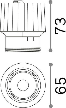 Faretto-Incasso-Dynamic-Alluminio-Nero-Led-15W-2700K-Luce-Calda