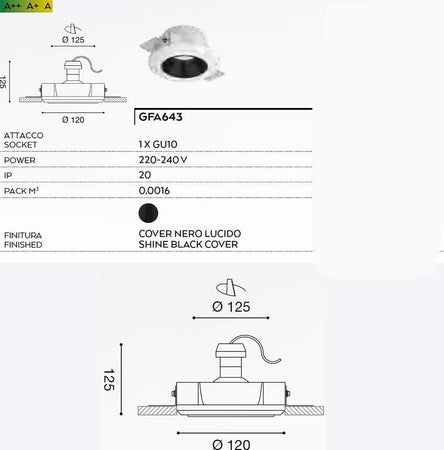 Faretto-incasso-Gea-Led-ASTRA-R-GFA643-GU10-LED-IP20-moderno-gesso-lampada-soffitto