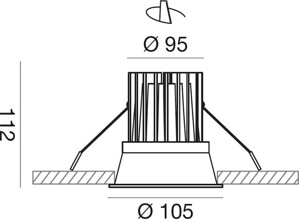 Faretto-incasso-Gea-Led-CELIA-GFA1011C-nero-lampada-soffitto-moderna