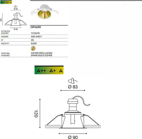 Faretto-incasso-Gea-Led-CERES-R-GFA620-GU10-LED-IP20-classico-alluminio-lampada-soffitto-tondo
