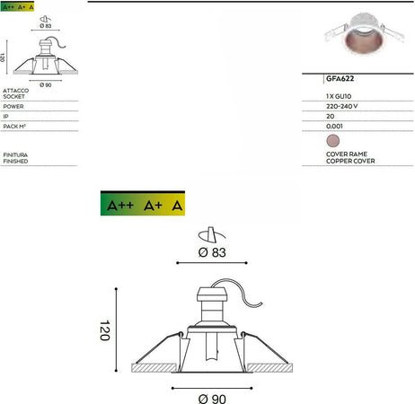 Faretto-incasso-Gea-Led-CERES-R-GFA622-GU10-LED-IP20-classico-alluminio-lampada-soffitto-tondo