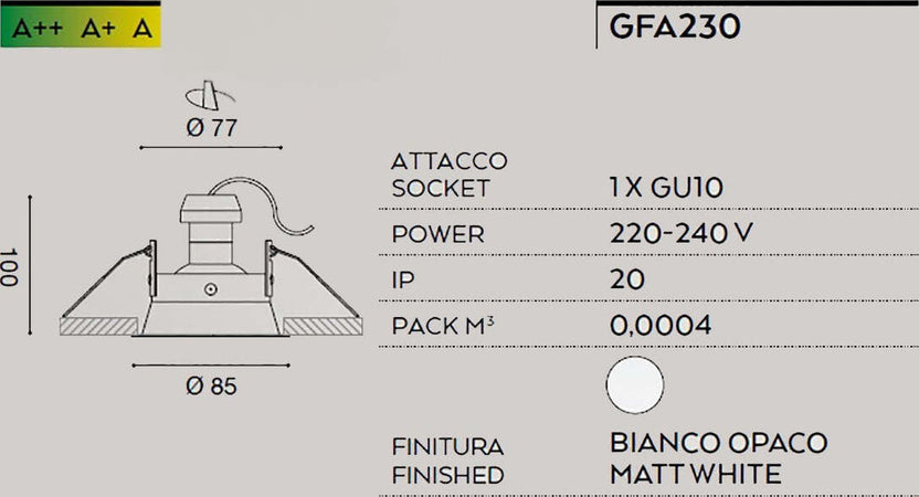 Faretto-incasso-Gea-Led-HELIOS-R-GFA230-GU10-LED-orientabile-cartongesso