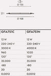 Faretto-incasso-Gea-Led-MAIA-R-GFA751-12W-LED-termoplastico-lampada-soffitto-cartongesso-interno