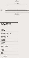 Faretto-incasso-Gea-Led-MAIA-R-GFA752C-18W-LED-termoplastico-lampada-soffitto-cartongesso-interno