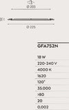 Faretto-incasso-Gea-Led-MAIA-R-GFA752N-18W-LED-termoplastico-lampada-soffitto-cartongesso-interno