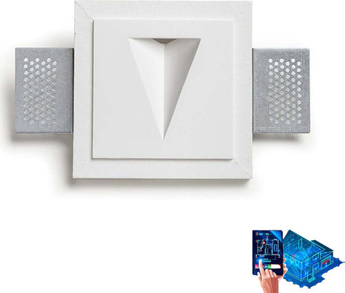 Faretto-incasso-gesso-9010-Belfiore-CAMELIA-4112.3000-LED-WIRELESS-IP20-cartongesso-segnapasso-lampada-parete-soffitto