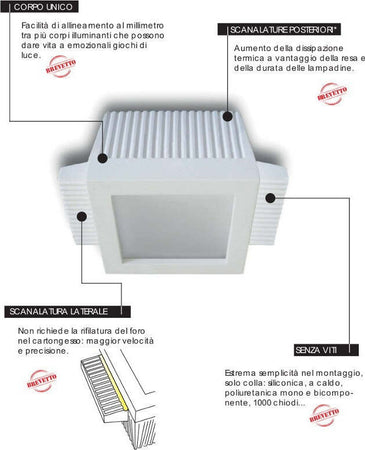 Faretto-incasso-gesso-9010-Belfiore-Neo-luce-0021.35-GU10-LED-lampada-soffitto-orientabile-controsoffitto-muratura