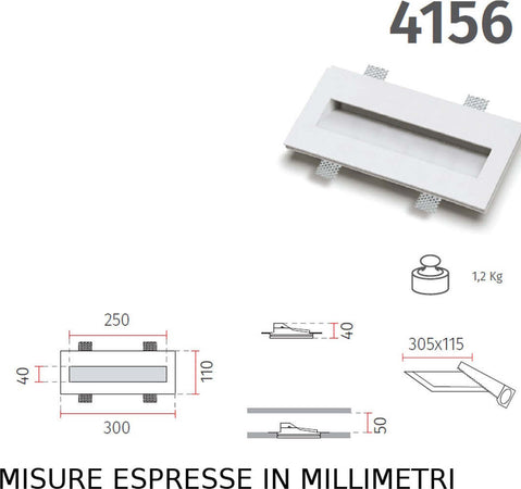Faretto-incasso-gesso-9010-Belfiore-RAGO-BIG-4156.3004-LED-WIRELESS-IP20-segnapasso-cartongesso-muro