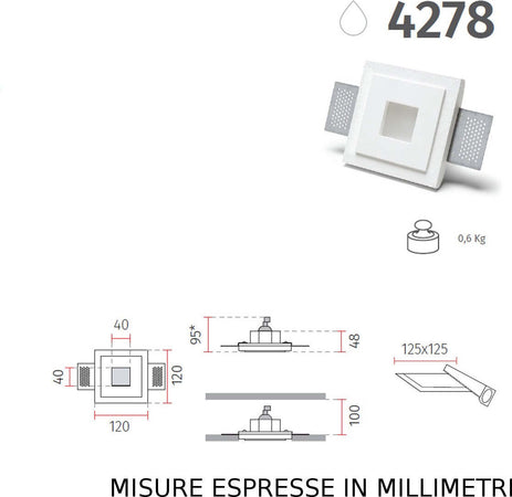 Faretto-incasso-gesso-Belfiore-9010-ANDROMEDA-SMALL-4278.35-GU10-LED-IP44-lampada-soffitto-cartongesso-muratura