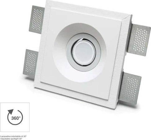 Faretto-incasso-gesso-Belfiore-9010-ARA-ROUND-4216.35-GU10-LED-orientabile-lampada-soffitto-parete