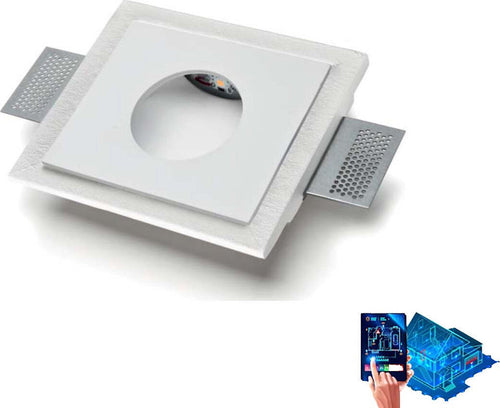 Faretto-incasso-gesso-Belfiore-9010-HITE-4058.3001-LED-WIRELESS-segnapasso-cartongesso-muro