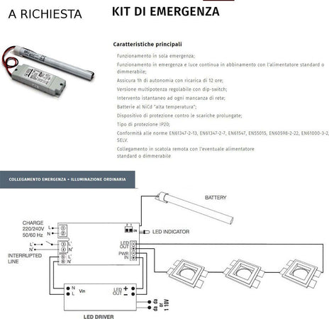 Faretto-incasso-gesso-Belfiore-9010-MIKA-4195B-LED-WIRELESS-senza-presa-lampada-parete-segnapasso