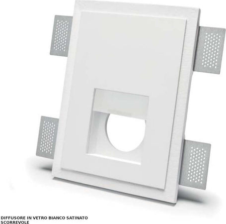 Faretto-incasso-gesso-Belfiore-9010-MIKA-4195B-LED-WIRELESS-senza-presa-lampada-parete-segnapasso