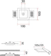Faretto-incasso-gesso-Belfiore-9010-STAR-SEVEN-4252-A-LED-lampada-parete-soffitto