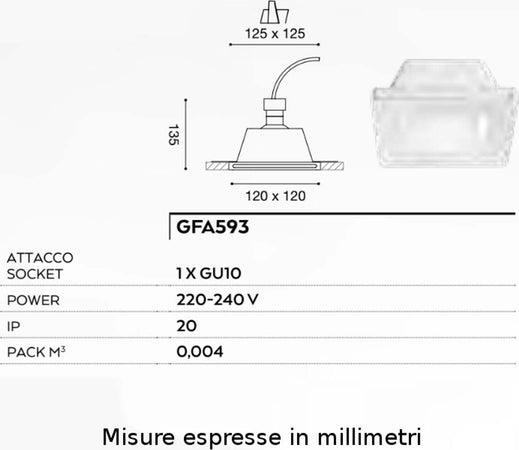 Faretto-incasso-gesso-Gea-Led-BIANCA-Q-GFA593-LED-spot-moderno-cartongesso-scomparsa-ottica-fissa-interno-GU10