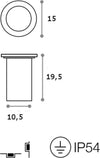 Faretto-incasso-Ideal-Lux-PARK-ROUND-MEDIUM-PT1-032825-E27-LED-lampada-terra-IP54