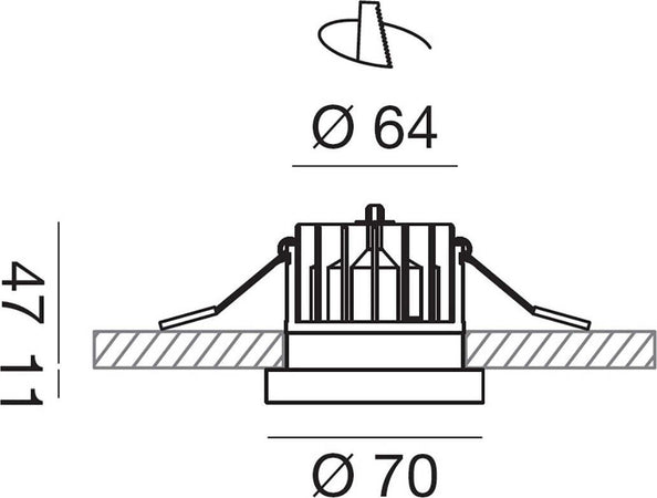 Faretto-incasso-led-Gea-Led-DANAE-GFA302-nero-lampada-soffitto-moderna
