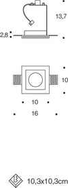 Faretto-incasso-LED-gesso-PAN-International-PARIDE-INC1500-GU10-spot-verniciabile-scomparsa-cartongesso